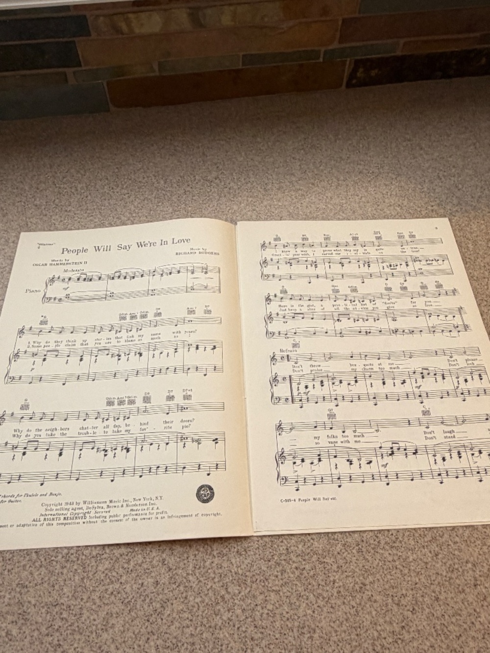 Vintage 1955 Oklahoma Piano Sheet Music - From Estate of Ira Bernstein/Broadway - Picture 7 of 8